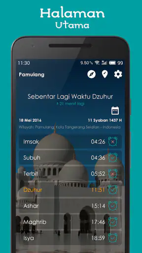 Jadwal Sholat, Kiblat & Adzan