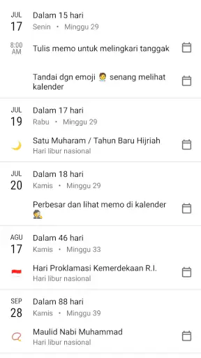 Kalender Indonesia & Hijriah