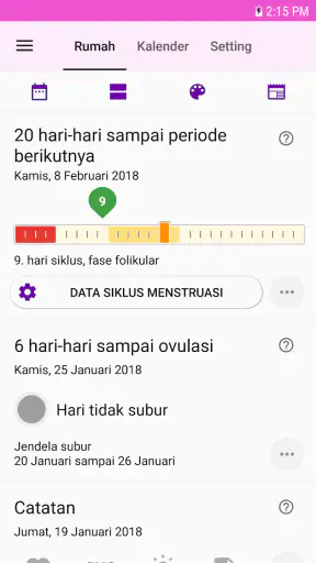 Kalender Menstruasi Lilly