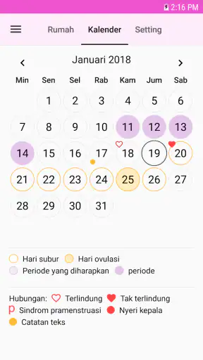 Kalender Menstruasi Lilly