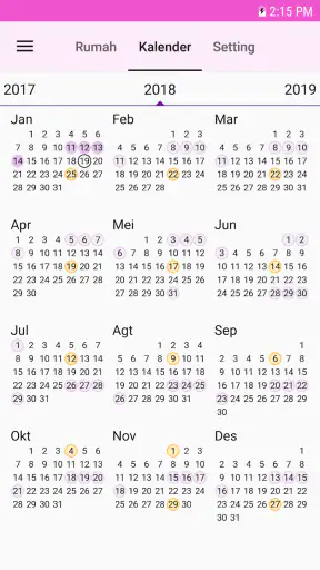 Kalender Menstruasi Lilly