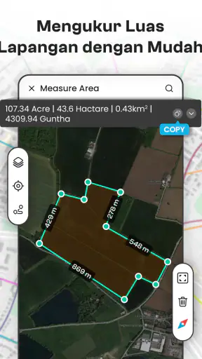 Kalkulator Area Daratan GPS