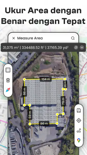 Kalkulator Area Daratan GPS