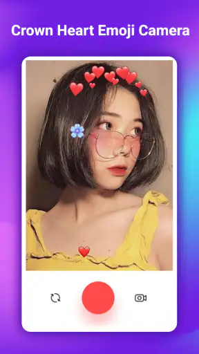 Kamera Emoji Mahkota Hati