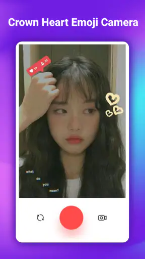 Kamera Emoji Mahkota Hati