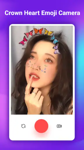 Kamera Emoji Mahkota Hati