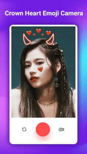 Kamera Emoji Mahkota Hati
