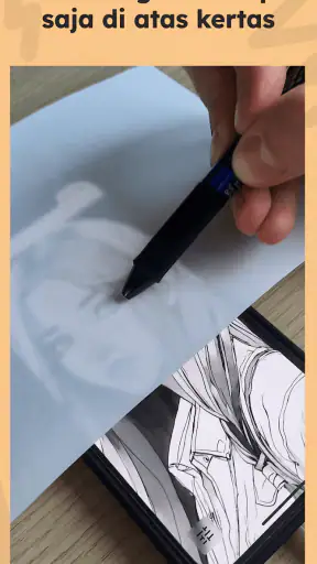 Lightbox draw - kertas kalkir