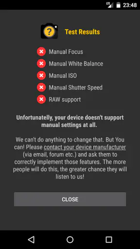 Manual Camera Compatibility