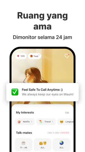 Maum-Panggilan&Chat Teman Baru