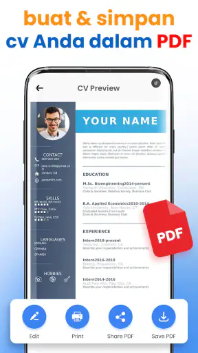 melanjutkan pembuat CV pembuat