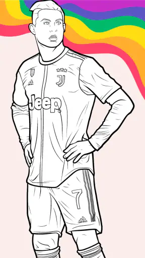 Mewarnai Pemain Sepak Bola