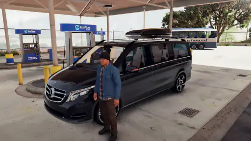 mobil kota modern mengemudi