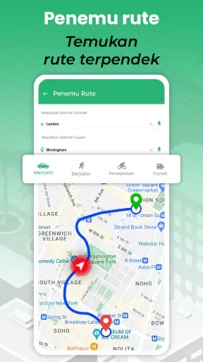 Mudah Rute Peta Navigasi Jalur