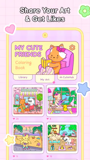 My Cute Friends: Coloring Book