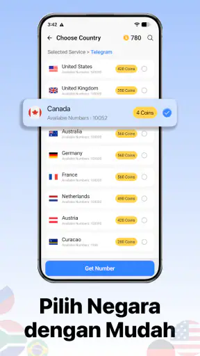 Nomor Virtual & SMS - GetOTP
