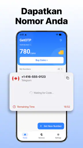 Nomor Virtual & SMS - GetOTP