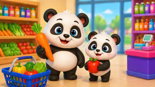 Panda's Supermarket Adventure