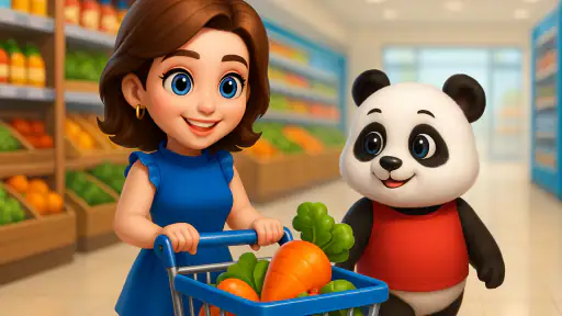 Panda's Supermarket Adventure