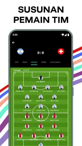 papan skor sepak bola langsung
