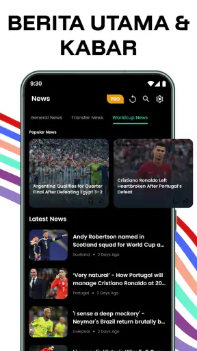 papan skor sepak bola langsung