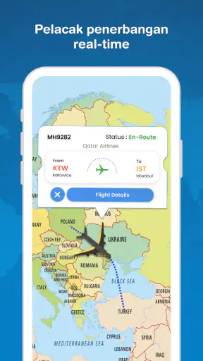Pelacak Penerbangan Waktu Nyat