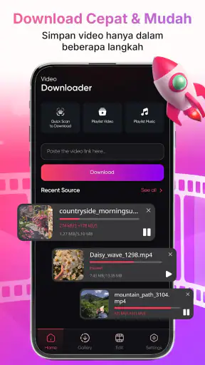 Pengunduh & Pemutar Video HD