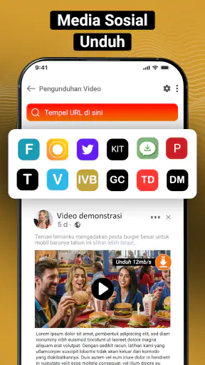 Pengunduh video-Pemutar video