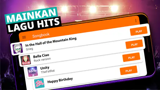 Permainan musik drum dan lagu