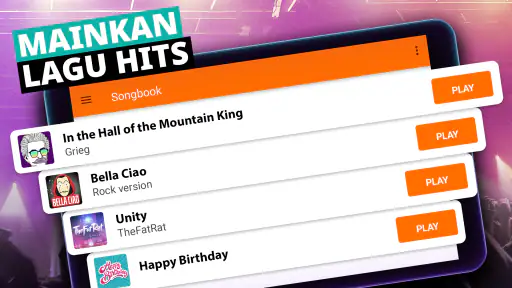 Permainan musik drum dan lagu