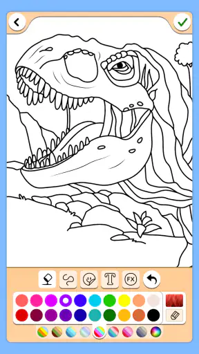 Permainan warna dinosaurus