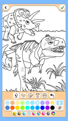 Permainan warna dinosaurus