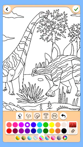 Permainan warna dinosaurus