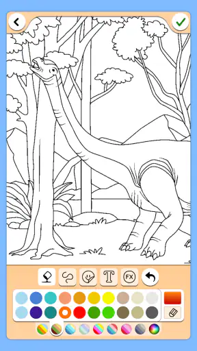 Permainan warna dinosaurus
