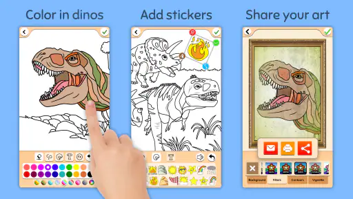 Permainan warna dinosaurus