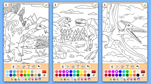 Permainan warna dinosaurus