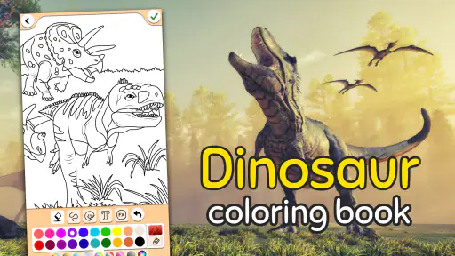 Permainan warna dinosaurus