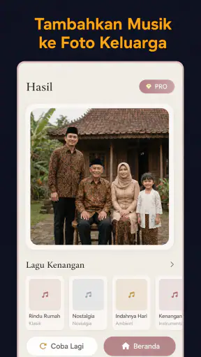 Restorasi Foto AI + Musik