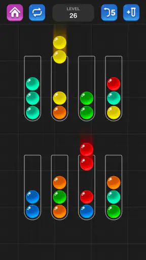 Sortir Bola, Game Puzzle Warna