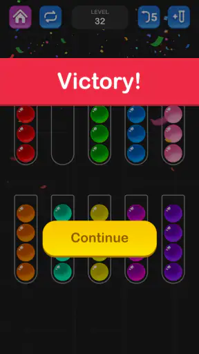 Sortir Bola, Game Puzzle Warna