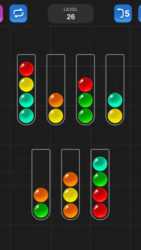 Sortir Bola, Game Puzzle Warna