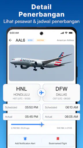 Status pesawat - Cari pesawat