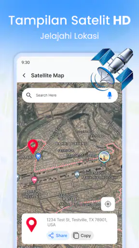 Tampilan Satelit Langsung