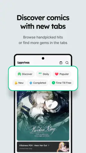 Tappytoon Komik, Webtoon Novel