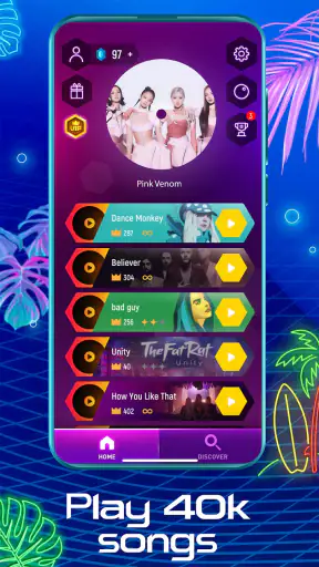 Tiles Hop Bola Musik Permainan