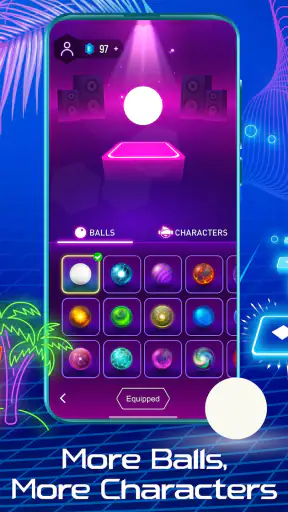 Tiles Hop Bola Musik Permainan