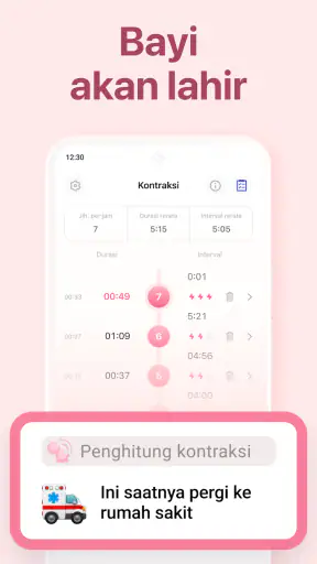 Timer Kontraksi & Kehamilan