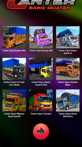 Truk Oleng Canter Bawa Muatan