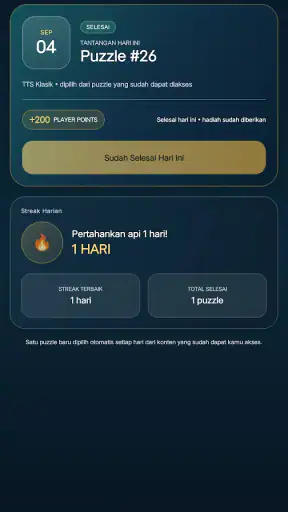 TTS Simpel - Teka Teki Silang