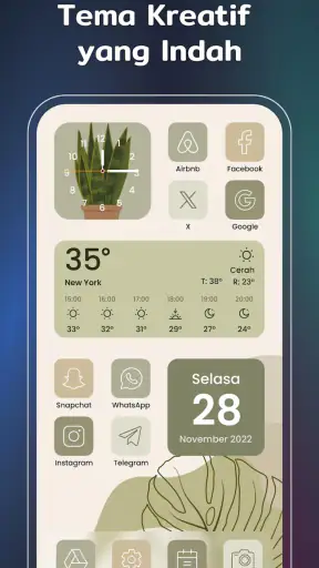 Widget & Tema Warna: iWidgets